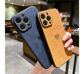 Funda de piel de cordero con corazón de amor para teléfono Iphone 13, 12, 11 Pro Max, Xs, Max, Xr, Xs, 13pro, 11, silicona suave, mate, a prueba de golpes For iPhone XR