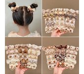 10 unids/set bebé cinta para el pelo de dibujos animados niñas lindo lazo lazos para el cabello bandas de goma elásticas diademas accesorios para el cabello para niños