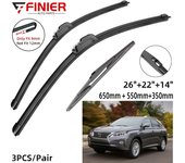 3PCS Limpiaparabrisas para LEXUS RX series RX300 RX330 RX350 RX400H 2008-2015 26  22  14  Ajuste Parabrisas Delantero Ventana Cepillos Cortador Accesorios