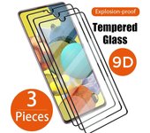Protector de pantalla de cristal para Samsung Galaxy A10, A20, A30, A40, A50, A70, A80, A90, A34, A21S, A31, A51, A71, 3 unidades For A20 puro
