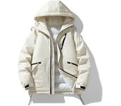 Chaqueta acolchada de algodón para trabajo engrosada, chaqueta informal tipo parka con relleno de algodón, abrigo de invierno de marca de moda para hombre, chaqueta de asalto suelta verde M