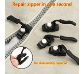 Kit de reparación de cremallera instantánea universal de 3 piezas, reemplazo de cremallera de reparación duradera, tirador deslizante de cremallera para chaquetas, bolsos y abrigos MIX