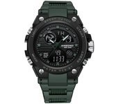Reloj para hombre, alarma, deportivo, cronómetro, reloj de pulsera militar de camuflaje, reloj de cuarzo digital con pantalla de doble horario para hombre