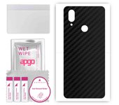 apgo Protective Skin Sticker for the back compatible with Cubot X19s, Wrap Film, Foil, Vinyl - Pattern Carbon Black