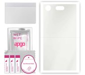 apgo MATTE Protective Skin Sticker for the back compatible with Sony Xperia XZ1 Compact, Wrap Film, Hydrogel Film, Flexible, Soft TPU with positioning