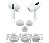 1 par de almohadillas de silicona para auriculares, funda para Airpods Pro, funda de silicona para auriculares Airpods Pro 2 L blanco