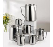 Taza de acero inoxidable para espumar leche con pico y medidor para hacer arte latte y derretir cera 100ml