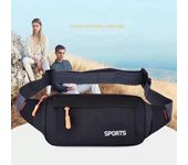 Riñonera de tela Oxford impermeable, moderna, unisex negro