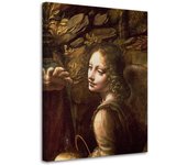 Cuadro REPRODUCCIÓN Madonna en la Gruta - Da Vinci 40x60 marrón