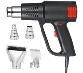 Pistola de aire caliente de calentamiento rápido Industrial, soplador de calor portátil de alta calidad, eléctrico, ajustable, 2000W UK Plug negro