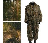 Hojas 3D Ropa de camuflaje táctico Camo Ghillie Traje Camuflaje biónico Ropa de caza Camuflaje al aire libre Observación de aves Ropa Safari suit camuflaje