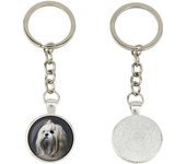 Lhasa Apso - keychain in a box, own photo, keychain pendant from Art-Dog brand plata
