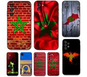 Funda de TPU negra para Samsung Galaxy S22, S20, S21 FE PLUS Ultra + S10 E Lite, carcasa trasera con bandera de Marruecos Samsung S20 FE