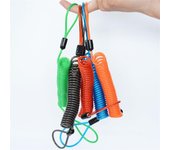 Cable de seguridad antirrobo para freno de disco de 2,5 m, recordatorio de seguridad, alarma para motocicleta, cable de resorte resistente, cable para candado de bicicleta azul