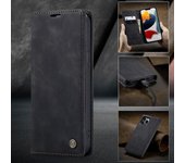 Funda de cuero con tapa a prueba de golpes Caseme para iPhone 15 14 13 12 11 Pro Max XR XS MAX 7 8 Plus SE2 Samsung S23 S22 S21 S20 Ultra Plus A13 A53 A14 A54 iPhone 11 Pro rojo vino