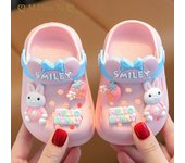 Sandalias para niños, niños y niñas, novedad de verano, playa de dibujos animados, antideslizantes, suela blanda, zapatos de interior, sandalias para el hogar para niños, zapatillas de bebé 120 color rosa