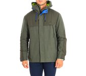 Chaqueta manga larga cuello alto y capucha TMO303-TL316 para Hombre L verde