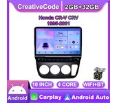 Radio Multimedia con botón para coche, Radio Multimedia con Carplay, Audio estéreo 2Din, vídeo Android, 2 + 32GB, 10 pulgadas, para Honda CRV CR-V 1995 - 2001