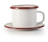 IBILI 908405 Copa con Assiette, INOX, Blanco/Rojo, 9 x 5 x 5 cm