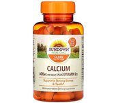 Sundown Naturals, Calcium, Vitamin D3 Plus, 600 mg, 120 coated tablets (300 mg per tablet)