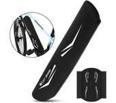 Cubierta protectora para batería de bicicleta eléctrica, a prueba de polvo, reflectante, para cuadro de bicicleta eléctrica negro