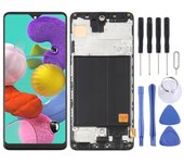 Pantalla LCD OLED para Samsung Galaxy A51 4G SM-A515(6,36 pulgadas) Montaje completo del digitalizador con marco. (Negro) negro