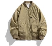 Ropa de hombre Chaqueta informal ligera Chaqueta bomber Estilo militar Tallas grandes 8XL Ropa deportiva M negro