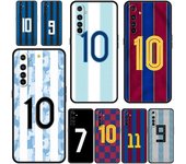 Para Realme 10 9 8 5G 7 6 GT2 Pro Plus 9i C21 C11 C25 C35 Fútbol DIY Número 10 Fútbol Carcasa de Teléfono Para Realme GT Neo 2 3T Cubierta Realme GT2 Pro