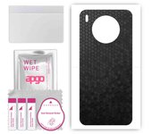 apgo Protective Skin Sticker for the back compatible with Huawei Nova 8i, Wrap Film, Foil, Vinyl - Pattern Black Honeycomb