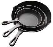 Mini sartén de hierro fundido de estilo antiguo con fondo plano: gruesa, antiadherente, adecuada para cocinas de carne, de gas y de inducción 14cm