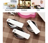 Cuchara k plegable portátil de acero inoxidable, vajilla de Camping para Picnic al aire libre Spoon