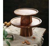Expositor de madera para tartas, aperitivos, postres de frutas, escritorio, mesa, alto, con patas, multiusos, accesorios de fotografía 15*4.5CM