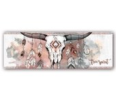 Les Trésors De Lily [A0154] - Toile créateur  Boho  marron gris (crâne de bison, free spirit) - 90x30 cm NA