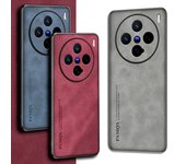 Funda de gamuza cómoda de cuero liso para VIVO X200 Pro Mini X200 Pro X100 Ultra X100s Pro X90 Pro + cubierta protectora de lente suave VIVO X200 Pro Mini negro
