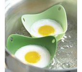 1 pieza de silicona para escalfar huevos, molde para sartén, herramienta de cocina azul
