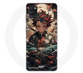 Coque Maniacase pour Samsung Galaxy A21s demon slayer Tanjiro anime