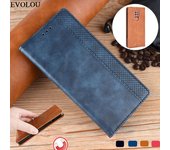 para Motorola Moto G9 Play Funda con tapa magnética Funda de cuero con ranura para tarjeta Funda con soporte para billetera para Moto G9 Plus G 5G Plus One Fusion Phone Bag for MOTO G9 Play azul oscuro