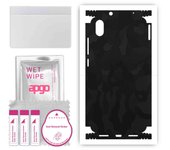 apgo Protective Skin Sticker for the back+sides compatible with Xiaomi Redmi 7A, Full Wrap Film, Foil, Vinyl - Pattern Black Camo