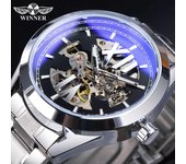 Winner Reloj mecánico automático impermeable hueco mecánico de moda para hombre