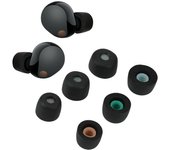 kwmobile - 6 tapones de repuesto para auriculares Sony, color negro, talla WF-1000XM5 (tallas S/M/L) negro