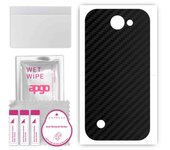 apgo Protective Skin Sticker for the back compatible with LG K30, Wrap Film, Foil, Vinyl - Pattern Carbon Black