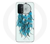 Coque pour Oppo A74 5G Attrape Rêve Bleu Fond Blanc