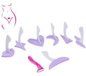Conjunto de plantillas para afeitarse las partes privadas dedicadas al bikini para mujer, afeitadora sexy para el vello púbico femenino