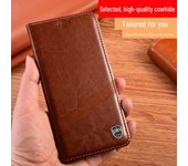 Funda tipo libro de cuero genuino para Samsung Galaxy S23/S24/Plus: Funda Protectora para S22/S25, Diseño Anticaídas Samsung S23