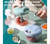 Picadora de ajo PICADORA DE CARNE Manual de 500/900ML, trituradora de prensa de ajo giratoria, cortador de cebolla y verduras, accesorios de cocina