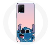 Funda para Vivo Y21s 2021 / Y21 2021 Stitch the Nose in the air fondo rosa