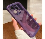 Funda transparente de silicona a prueba de golpes para iPhone, protector de lente para iPhone 14, 13, 12, 11 Pro Max, X, XR, XS, 7, 8 Plus, SE For iPhone 7 negro