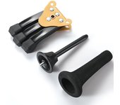 Soporte de trípode plegable para trompeta, clarinete, flauta, oboe, saxofón soprano, soporte portátil para instrumentos de viento amarillo