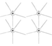 4/2/1 Uds Cepillo Lateral para Xiaomi Roborock 2 S5 S6 S50 S51 S55 S60 S61 S65 S6 MAXV S5 MAX piezas de limpiador al vacío Accesorios 4Pcs blanco