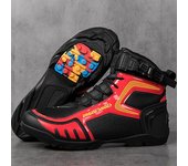 Botas de moto unisex 37-48, plantilla de talla grande, botas de moto antideslizantes y anticolisión, zapatos deportivos para hombre 37 verde/negro
